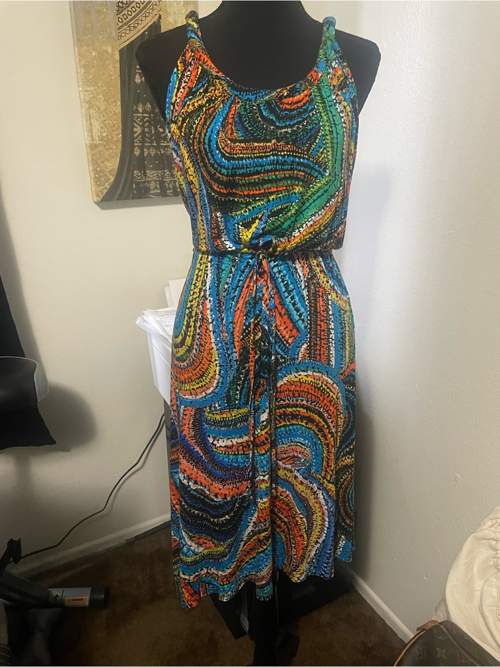 Kate and Mallory - Multi-Color Printed Sleeveless Midi Dress